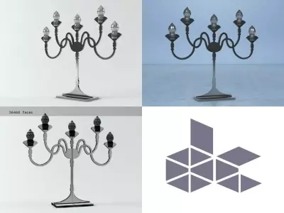 Edge table lamp 3D model