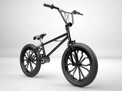 Black BMX Bike 3D model