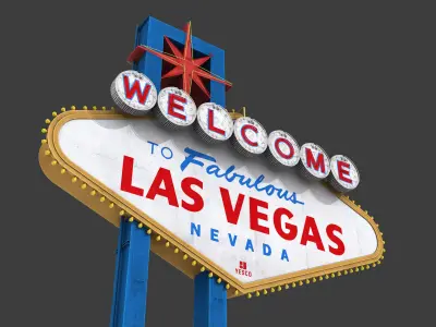 Las Vegas Sign Low-poly 3D model