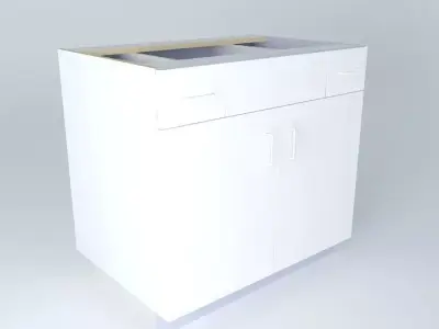 S2D2D1FD kitchen cabinet with drawers Free 3D model