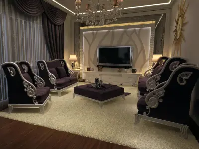 HK Living Room3 Classic Royal 3D model