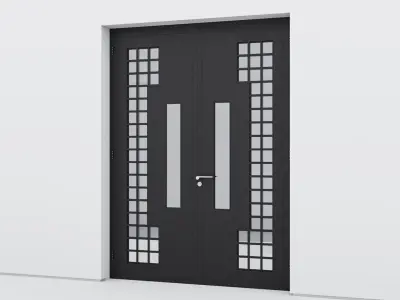 Aluminium door 244 3D model