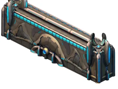 Different dimension - building - wall 05 3D model