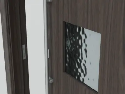 Wood Door V4 Low-poly 3D model