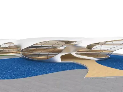 VR art Gallery 11 organic shape 3D model