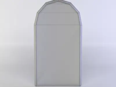Window arched - arched Low-poly 3D model
