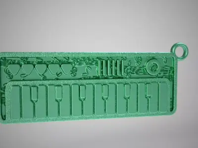Keyboard Keychain 3D print model