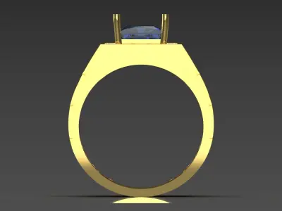 Yellow Gold Man Ring mr0201 3D print model