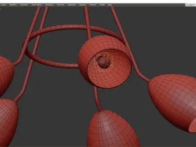 SUMMER CHANDELIER Low-poly 3D model