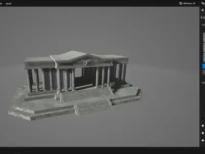 Taurus Temple - Taurus House - El templo de Tauro Low-poly 3D model