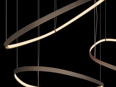 Magellano pendant light with circular shape 3D model
