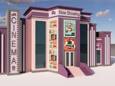 Cinema Building 3D model