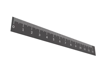 Ruler V1 002 Low-poly 3D model