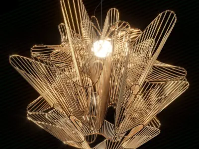 Terzani Moire Movement Chandelier 3D model
