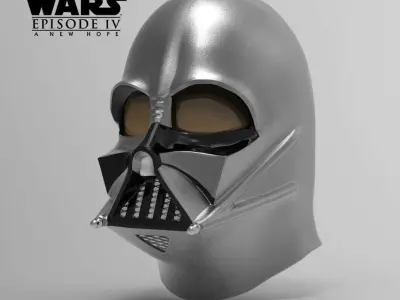 Darth Vader Helmet A New Hope Accurate STL  3D print model