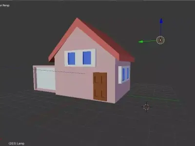 3D model of House Low-poly 3D model