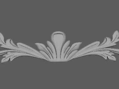 Central decor ornament for furniture 3D model 1098