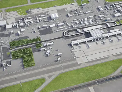 Kyiv - Boryspil Airport - KBP Low-poly 3D model