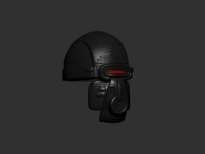 helmet high poly sculpt 3d printable  3D model 165