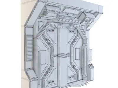 Space Station Entry Door 3D model