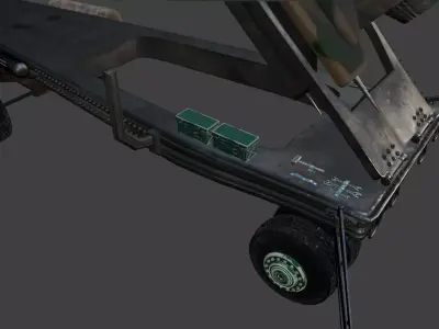 German blitz truck with V2 rocketramp  3D model