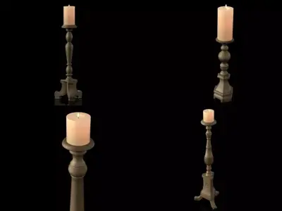 Florentine Candlesticks 3D model