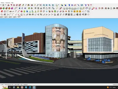 SKETCHUP SHOPPING MALL 3D MODEL 3D model