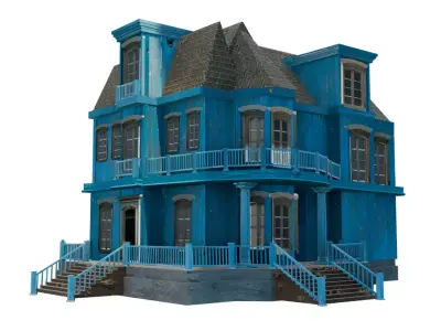 Building House Old Low-poly 3D model