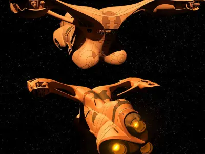NELL Starship BATTLE BEYOND THE STARS - STLs  for 3D printing 3D print model