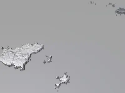 Guernsey Terrain Country 3D model