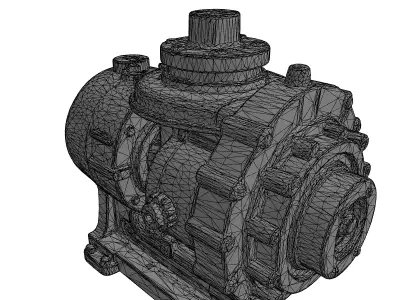 Heavy Duty Industrial Machine Asset Low-poly 3D model
