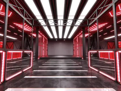 Neon Urban Room 3 3D model