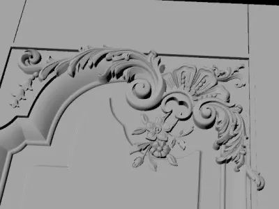 door High quality 3d models for processing on a cnc machine  3D model