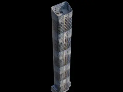 50 West Street - NYC Low-poly 3D model
