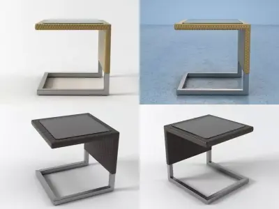 Luxor low table - Pouf 3D model