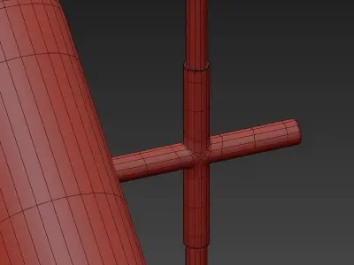 WANDER two floor lamps with copper finish 3D model
