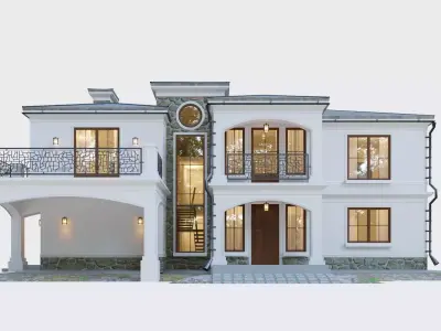 House in neoclassical style 3D model
