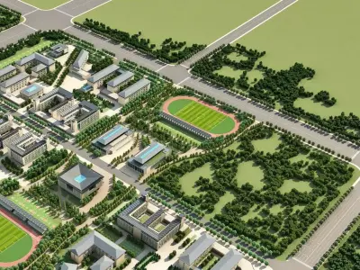 Modern Academic Campus 3D model