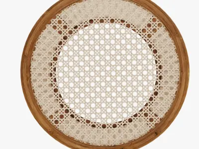 Rattan bench 3D model