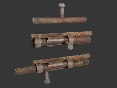 Door Latch Low-poly 3D model
