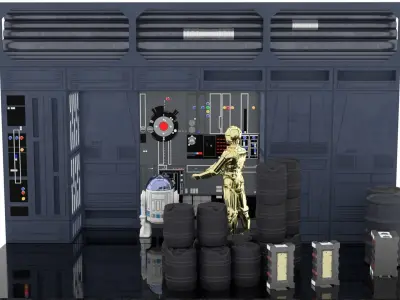 Set 1e - Death Star Alcove 2 1-18 scale Kenner Hasbro 3D Model Pack