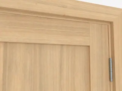 Modern Wooden Interior Door with Furniture 003 3D model