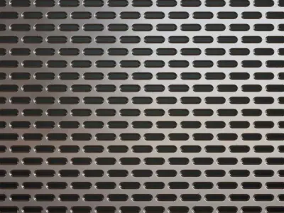 Perforated Slotted Metal Grill PBR Seamless Texture