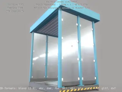 Entrance Canopy Low-Poly Version Low-poly 3D model