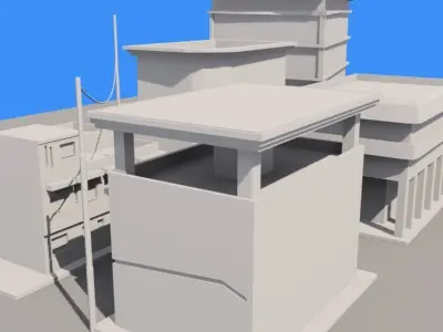 Small town 1 Free 3D model