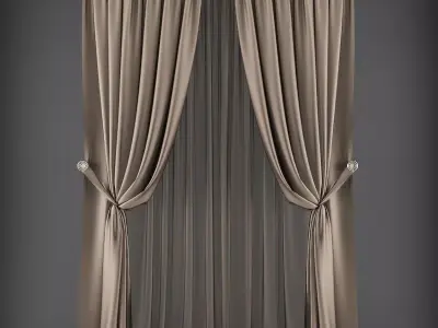 Curtain 3D model 321 Low-poly 3D model