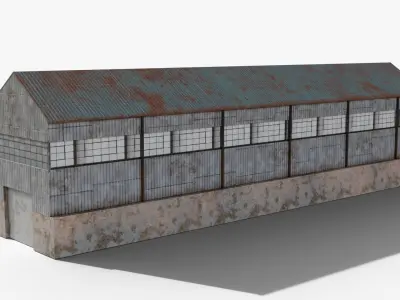 Warehouse 4 Low-poly 3D model purchase