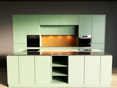 3-Kitchen3 matte 1 3D model