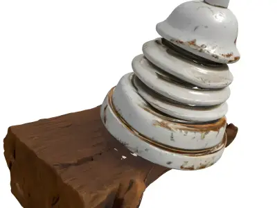 Industrial Rustic Stacked Bell Decor Low-poly 3D model