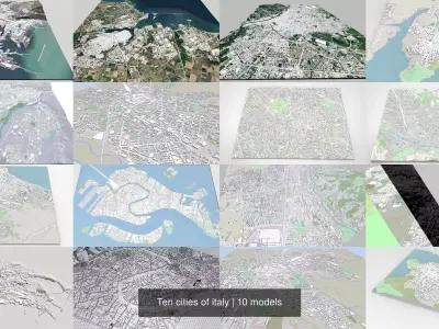 Ten cities of Italy 3D Model Pack